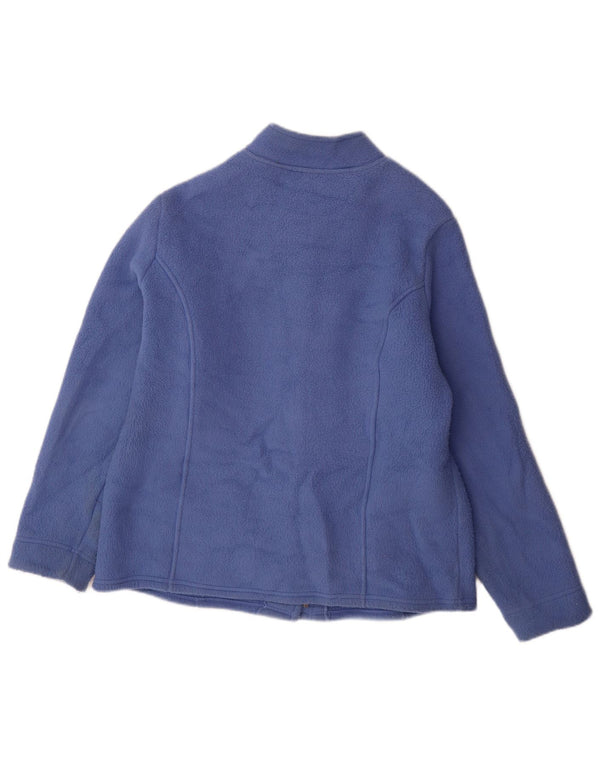 Marks & Spencer Damen Fleecejacke UK 14 Large Blau Polyester