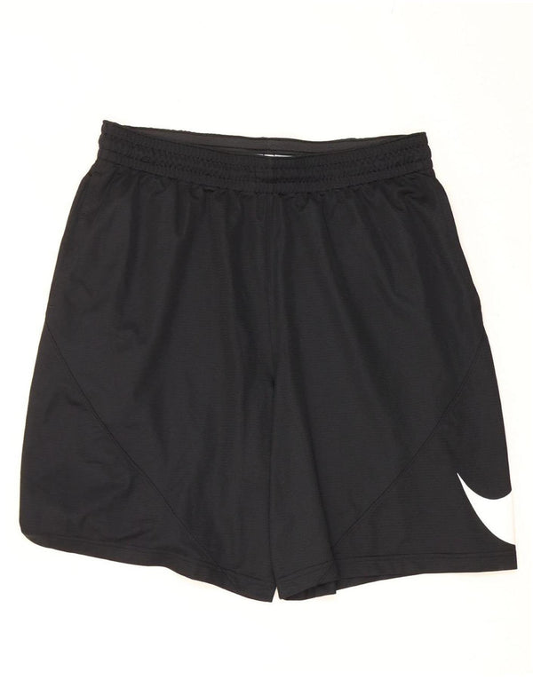Nike Herren Dri Fit Graphic Sport Shorts 2XL Schwarz Polyester