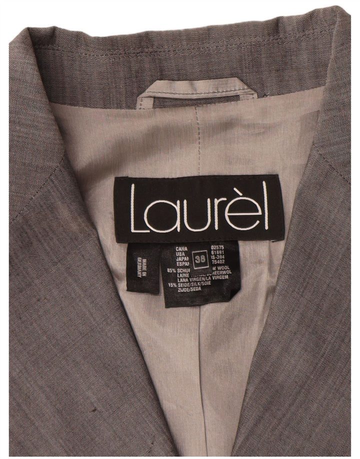 Laurel Zweireihiger Blazer für Damen, EU 38, mittelgraue Schurwolle