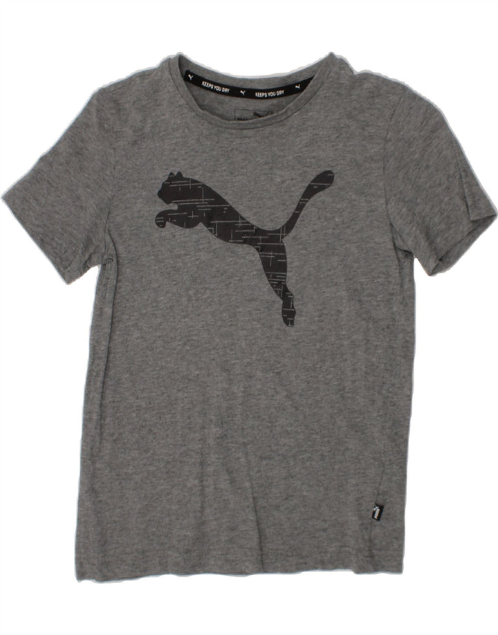 PUMA Boys Graphic T-Shirt Top 9-10 Years Grey Cotton Vintage Puma and Second-Hand Puma from Messina Hembry 