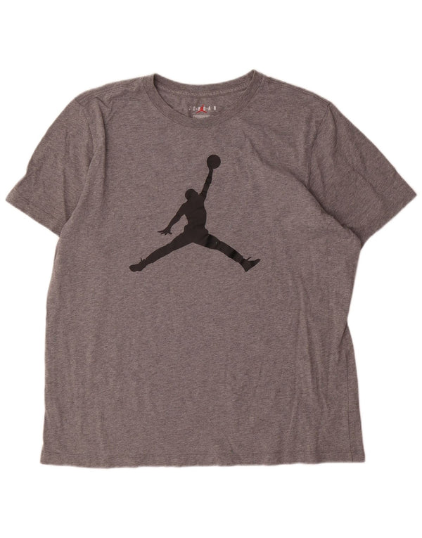 Jordan Herren-T-Shirt mit Standard-Passform, Grafik, XL, graue Baumwolle
