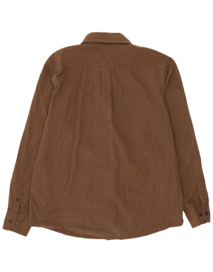 Dockers Herrenhemd, groß, braun, kariert, Baumwolle