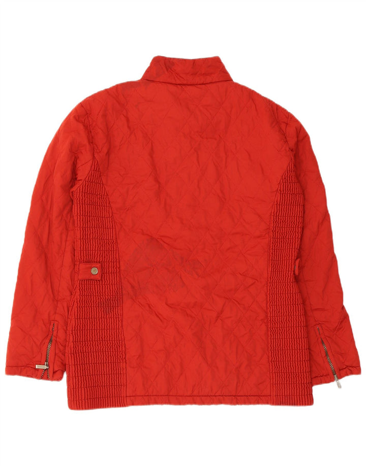 Barbour Damen Steppjacke UK 14 Large Rot Polyester