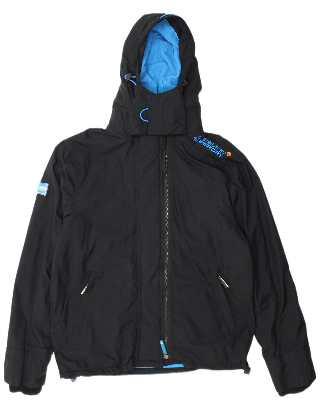 Superdry Damen Graphic Windjacke UK 16 Large Schwarz