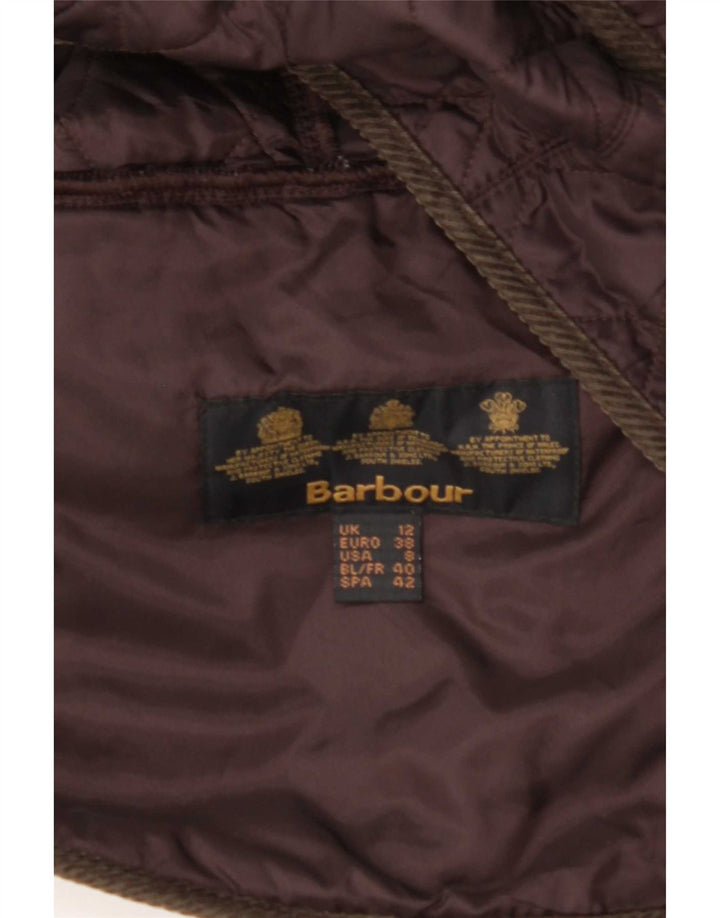 Barbour Damen Steppjacke UK 12 Mittelbraunes Polyamid