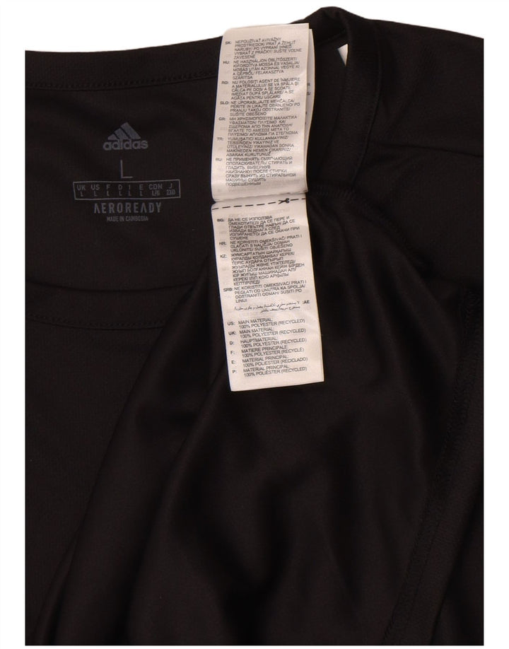 Adidas Herren Aeroready T-Shirt Top Large Schwarz Colourblock Polyester