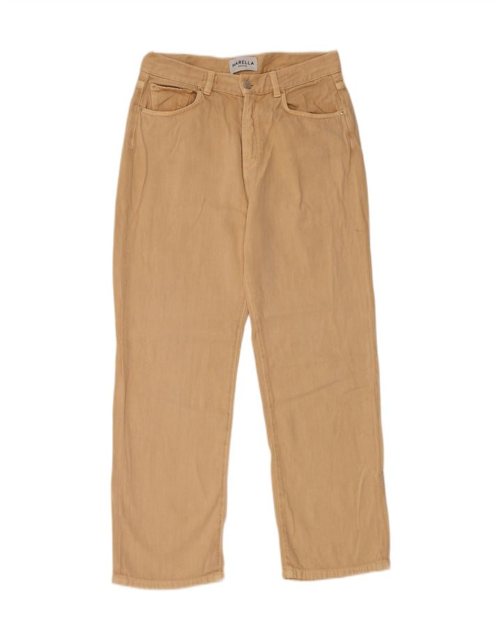 Marella Damen Mom Tapered Jeans W28 L26 Beige