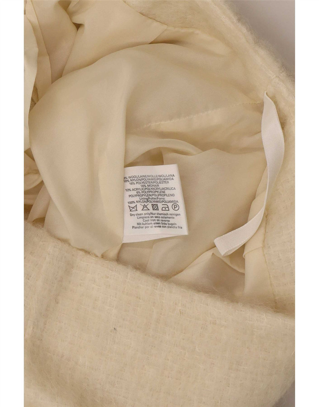 Topshop Damen-Strick-Minirock UK 12 Medium W28 Beige Wolle