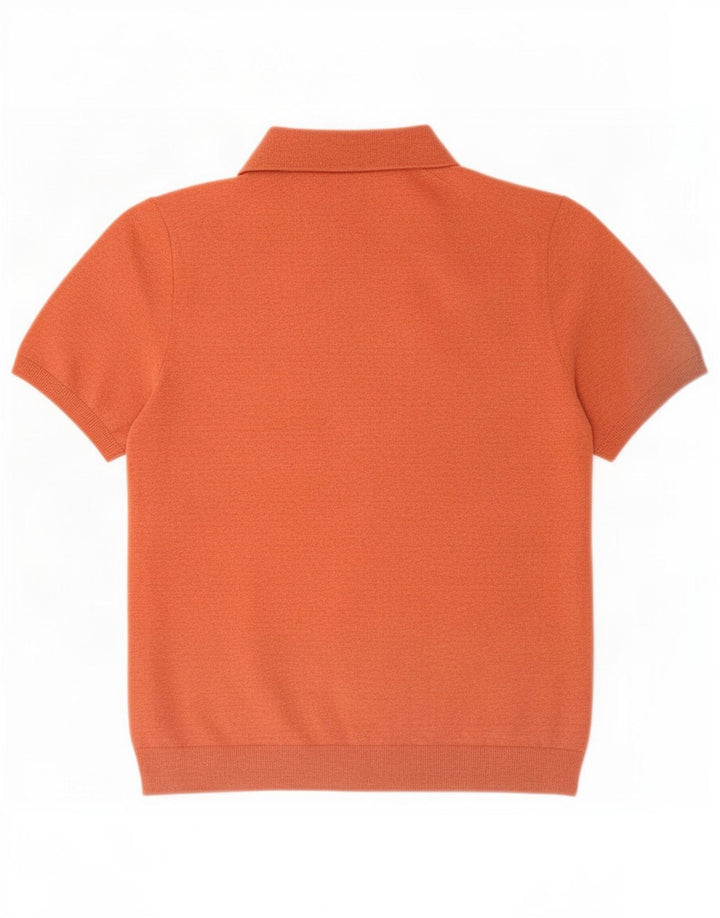 Marks & Spencer Herren Kurzarm-Polo-Pullover in Mittelorange