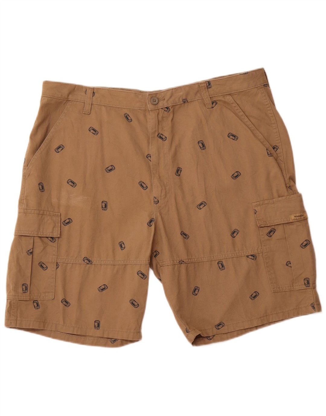 WRANGLER Herren Graphic Cargo Shorts W40 XL Braune Baumwolle