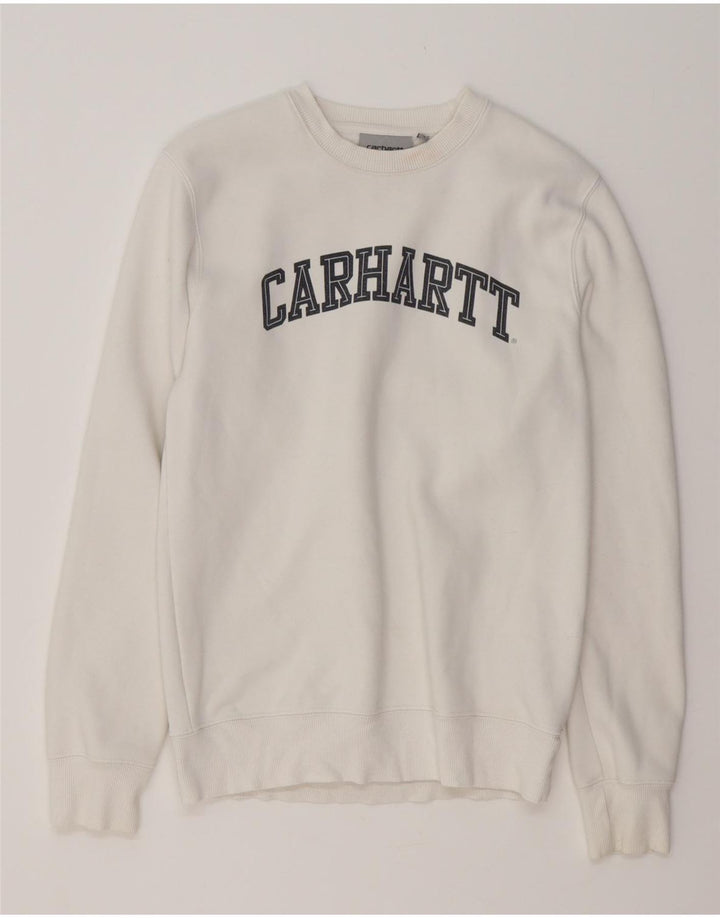 CARHARTT Herren-Sweatshirt mit Grafik, XS, weiße Baumwolle