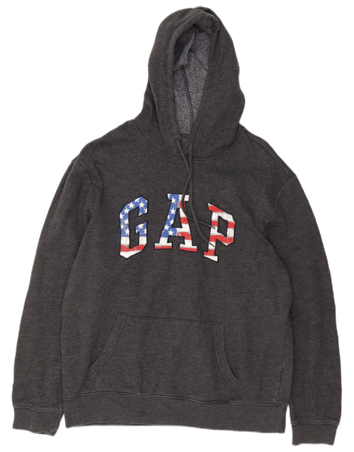 Gap Herren-Kapuzenpullover mit Grafik, groß, graue Baumwolle