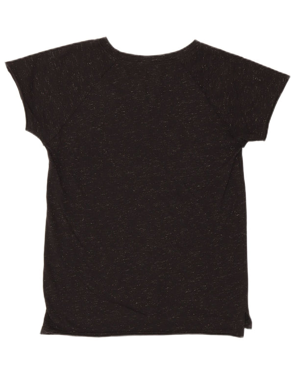 HARD ROCK CAFE Damen Panama Graphic T-Shirt Top UK 12 Medium Schwarz