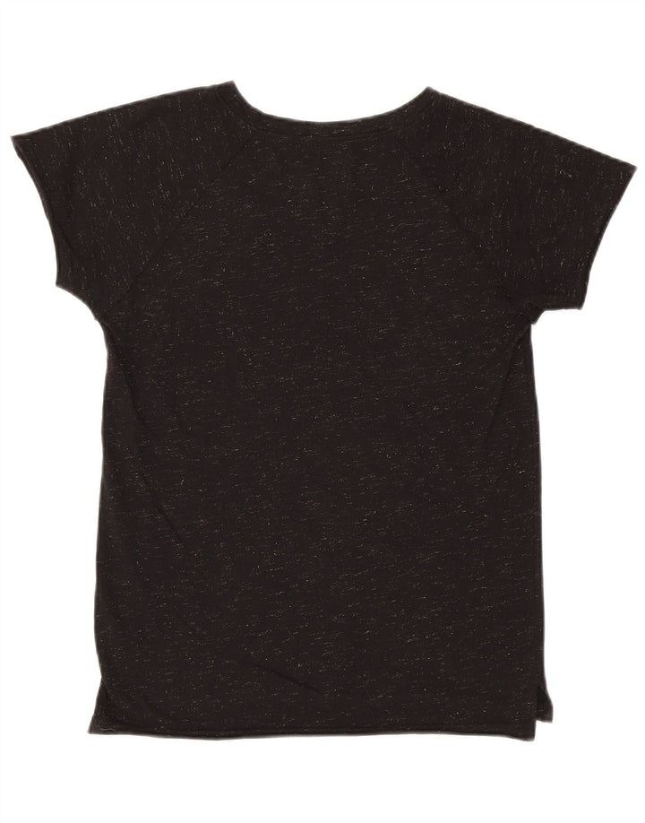 HARD ROCK CAFE Damen Panama Graphic T-Shirt Top UK 12 Medium Schwarz