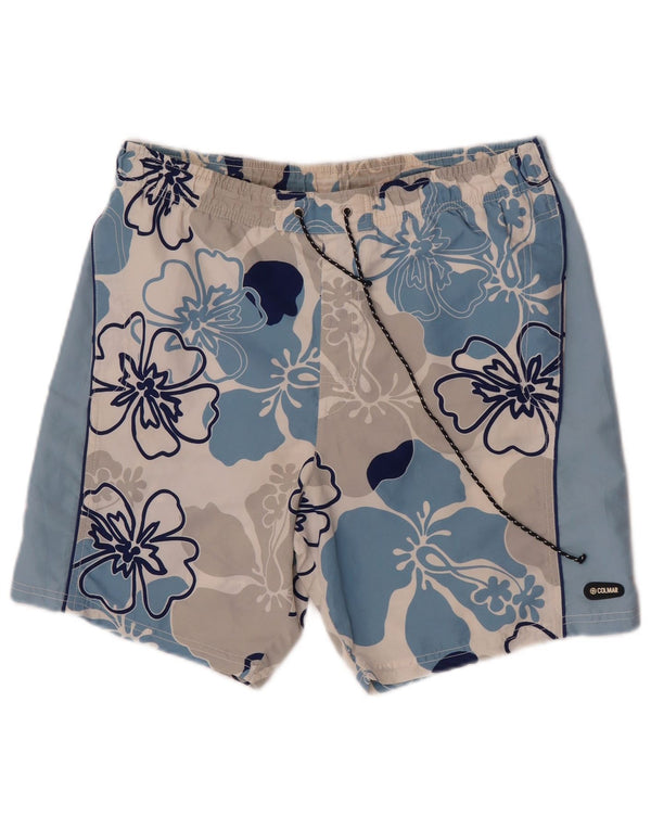 Colmar Mens Swimming Shorts IT 48 Medium Blue Floral Polyester