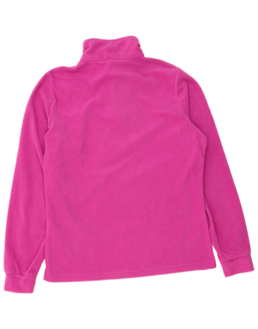 BRUGI Womens Zip Neck Fleece Jumper UK 14 Medium Pink Polyester