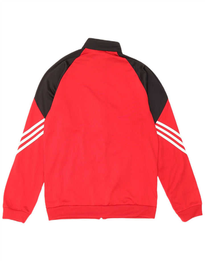 Adidas Herren-Trainingsanzug-Top-Jacke, klein, rotes Farbblock-Polyester