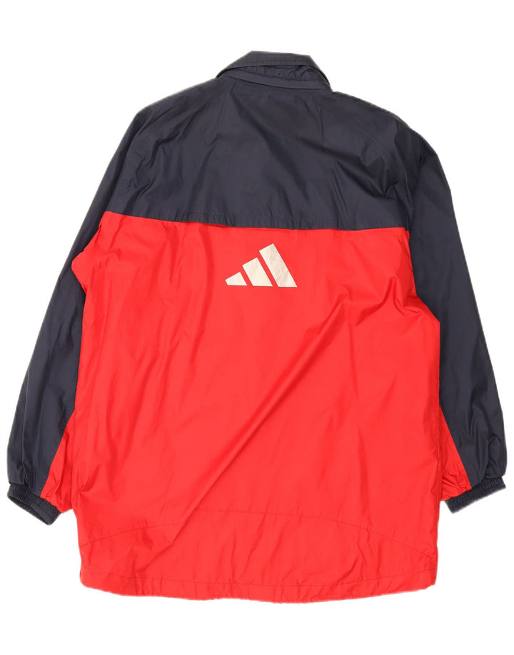 Adidas Jungen Regenmantel 15-16 Jahre Marineblau Colourblock Polychlorid
