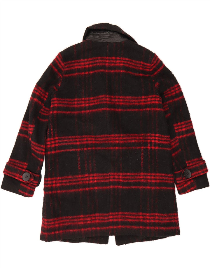 MINT VELVET Womens Oversized Overcoat UK 10 Small  Red Check Polyester Vintage MINT VELVET and Second-Hand MINT VELVET from Messina Hembry 