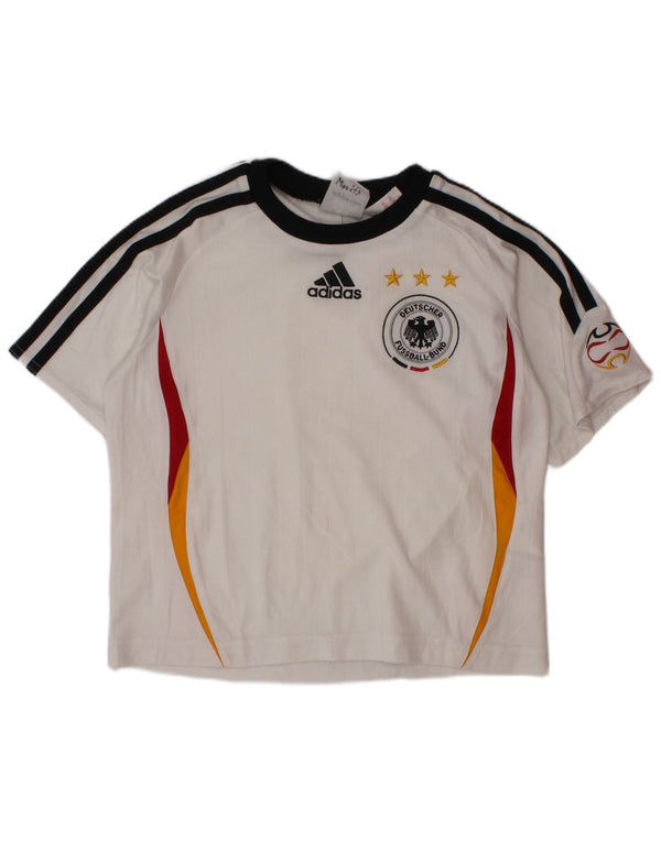 Adidas Jungen Deutscher Fußball Bund Graphic T-Shirt Top 3-4 Jahre Weiß