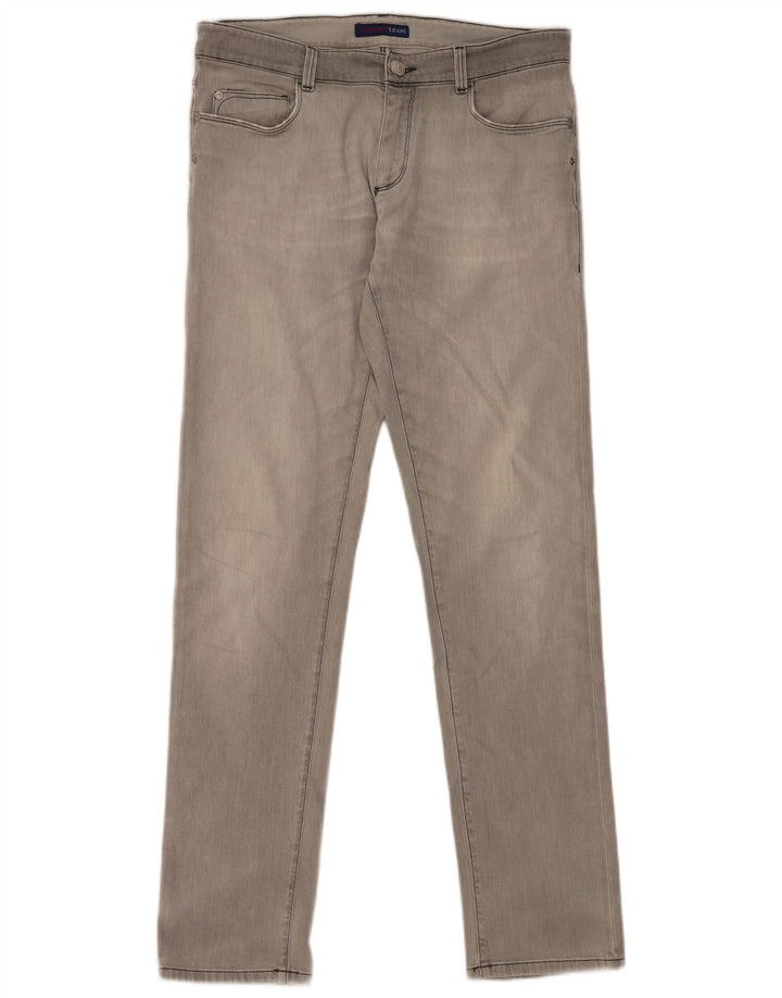 Trussardi Herren Slim Jeans W31 L33 Graue Baumwolle