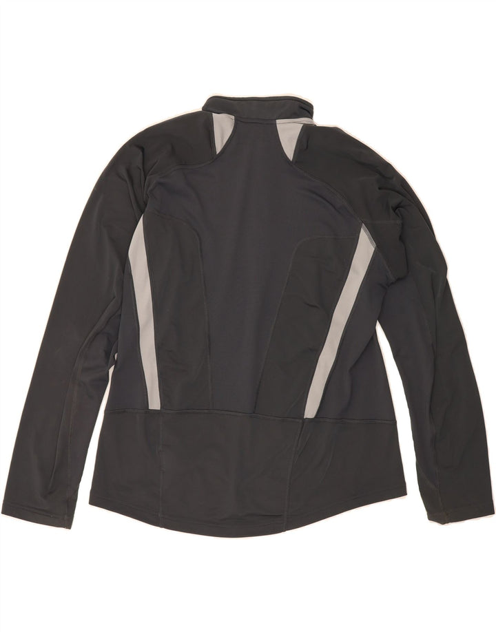 ADIDAS Mens Zip Neck Pullover Tracksuit Top Large Black Colourblock Vintage Adidas and Second-Hand Adidas from Messina Hembry 