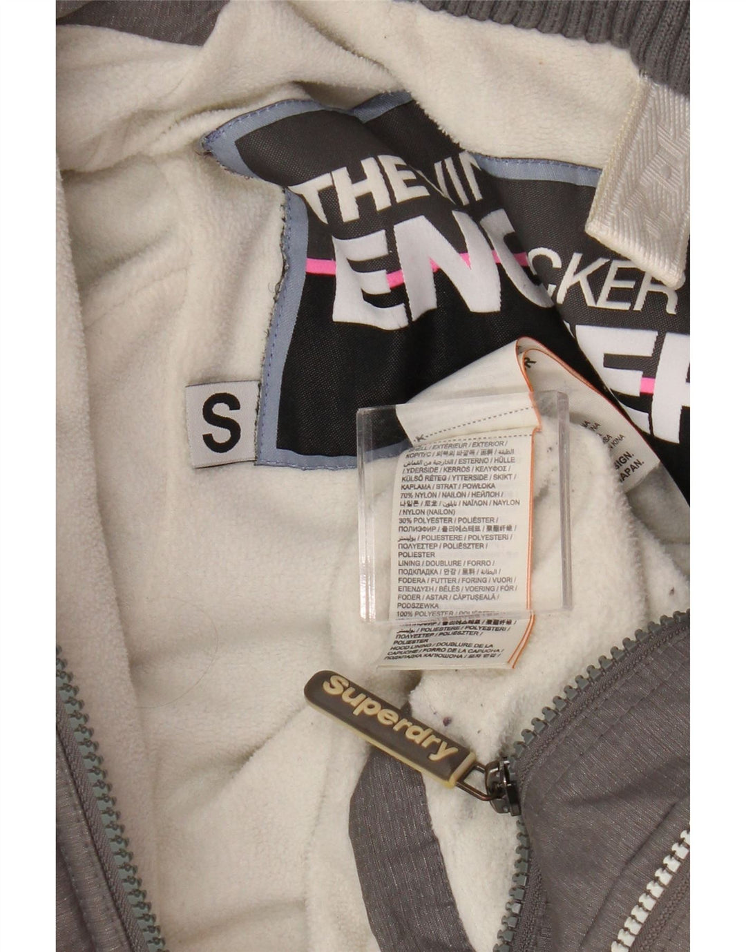 Superdry Damen Windattacker Graphic Windjacke UK 10 Small Grau