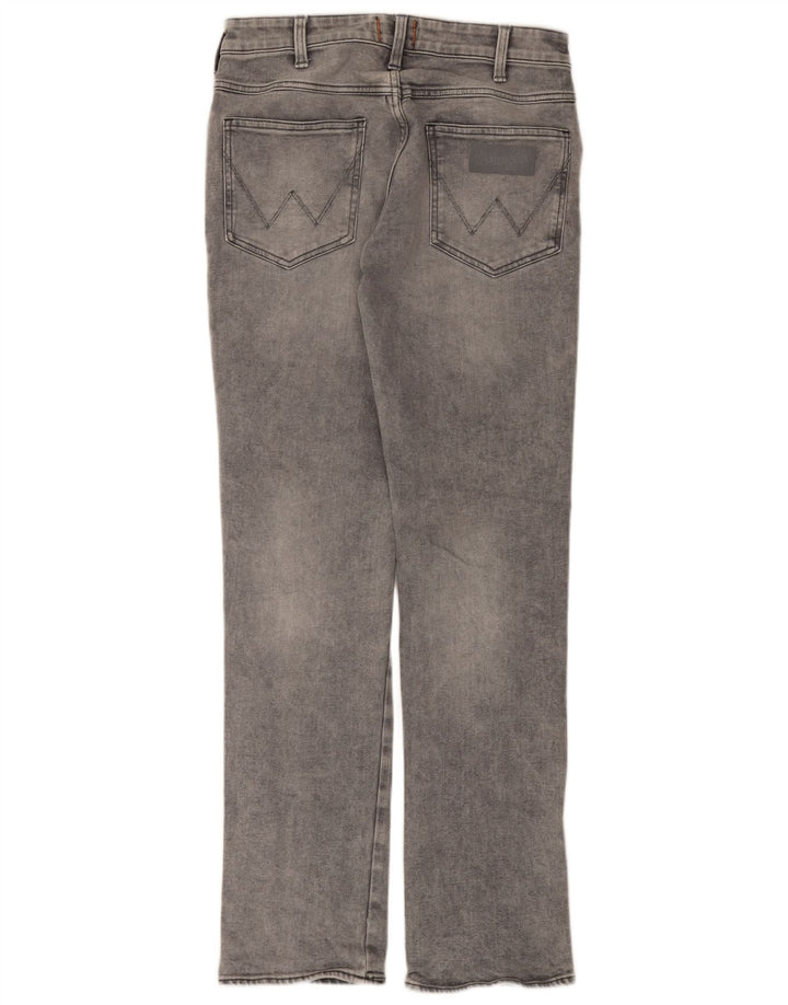 Wrangler Herren Zathan Straight Jeans W30 L32 Graue Baumwolle