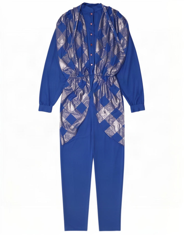 Anna Lugli Damen Overall IT 42 Mittelblaues geometrisches Polyester