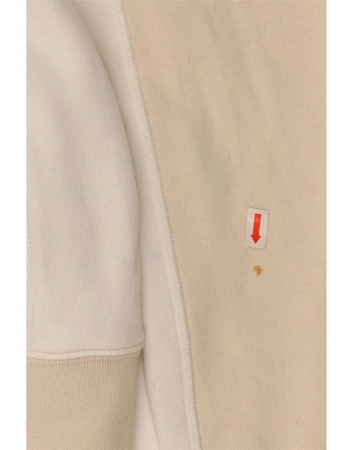 Kappa Damen-Sweatshirt mit Reißverschluss am Hals, UK 14, Mittelbeige, Farbblock