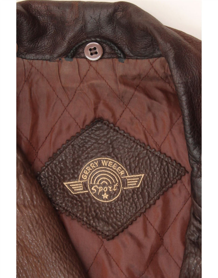 GERRY WEBER Womens Leather Jacket EU 38 Medium Brown Leather Vintage Gerry Weber and Second-Hand Gerry Weber from Messina Hembry 