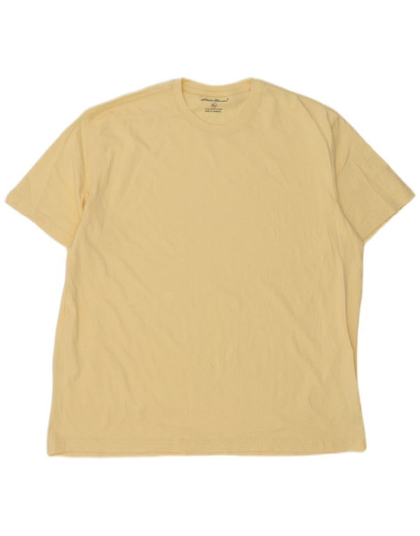 Eddie Bauer Herren T-Shirt Top XL Gelb Baumwolle