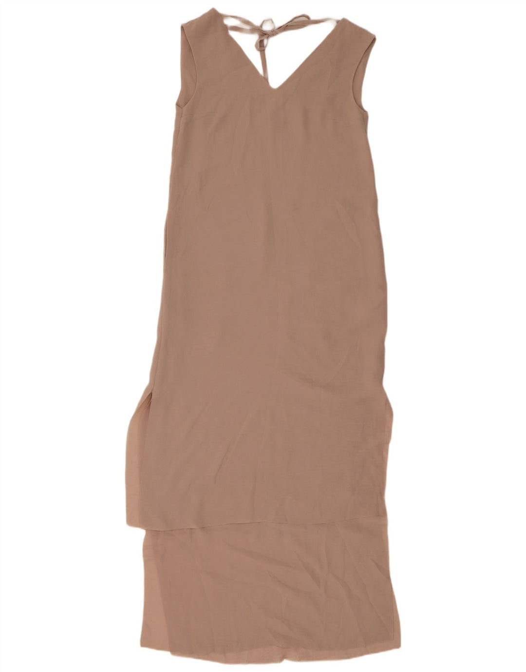 Cos Damen Ärmelloses Maxikleid EU 34 XS Beige Polyester