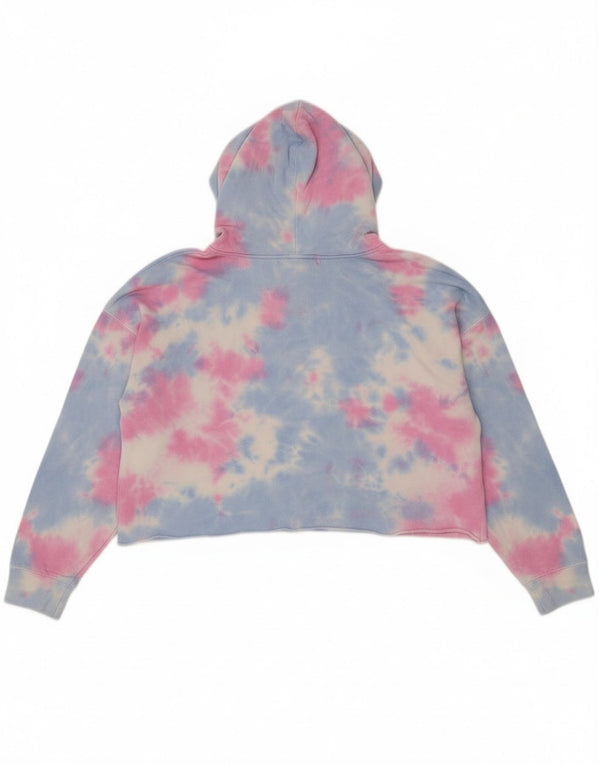 Calvin Klein Jeans Damen Crop Hoodie Pullover UK 14 Medium Mehrfarbig