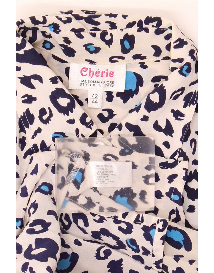 Cherie Damen-Hemdbluse, IT 42/44, mittelgroß, mehrfarbig, mit Tiermuster