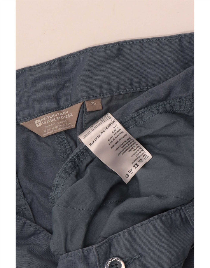 Mountain Warehouse Herren-Cargoshorts, W36, Größe L, Blau, Baumwolle
