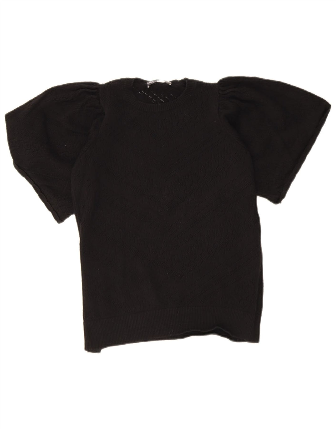 Marks & Spencer Damen-Pullover mit Rundhalsausschnitt, Gr. 10, Größe S, Schwarz, geometrisch