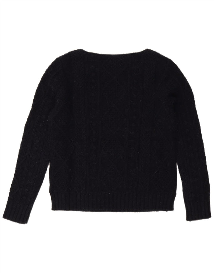 JACK WILLS Damen-Pullover, übergroß, U-Boot-Ausschnitt, Gr. 10, Marineblau