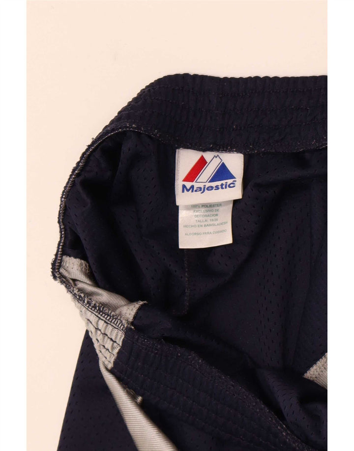 Majestic Herren-Sportshorts, Mittelgroßes marineblaues Colourblock-Polyester