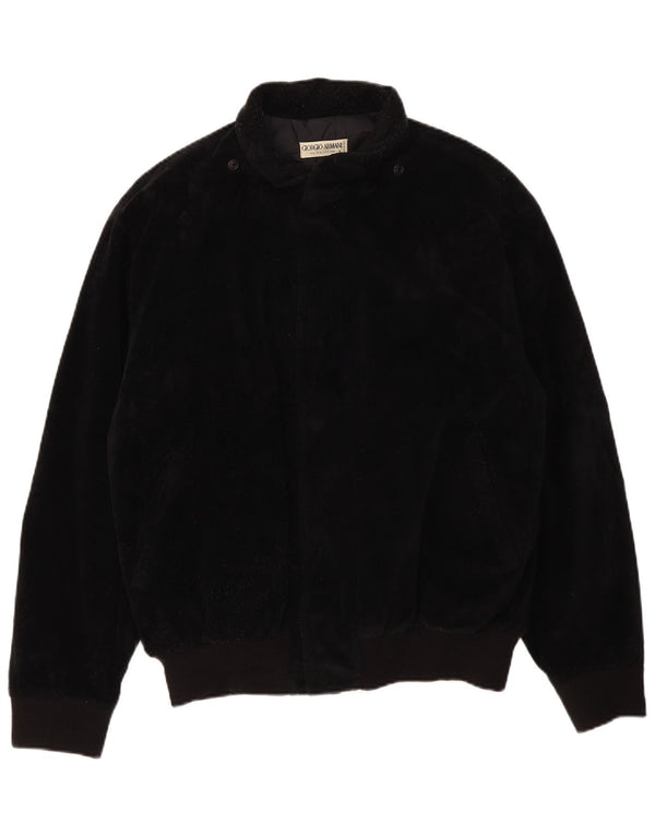 Giorgio Armani Herren Bomberjacke IT 52 Large Schwarz
