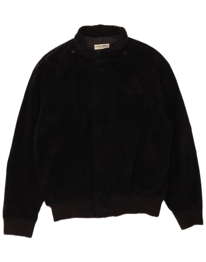 Giorgio Armani Herren Bomberjacke IT 52 Large Schwarz