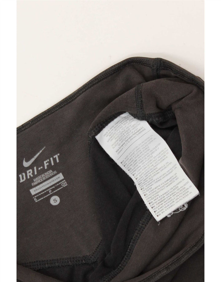 Nike Damen Dri Fit Leggings UK 10 Small Schwarz Baumwolle