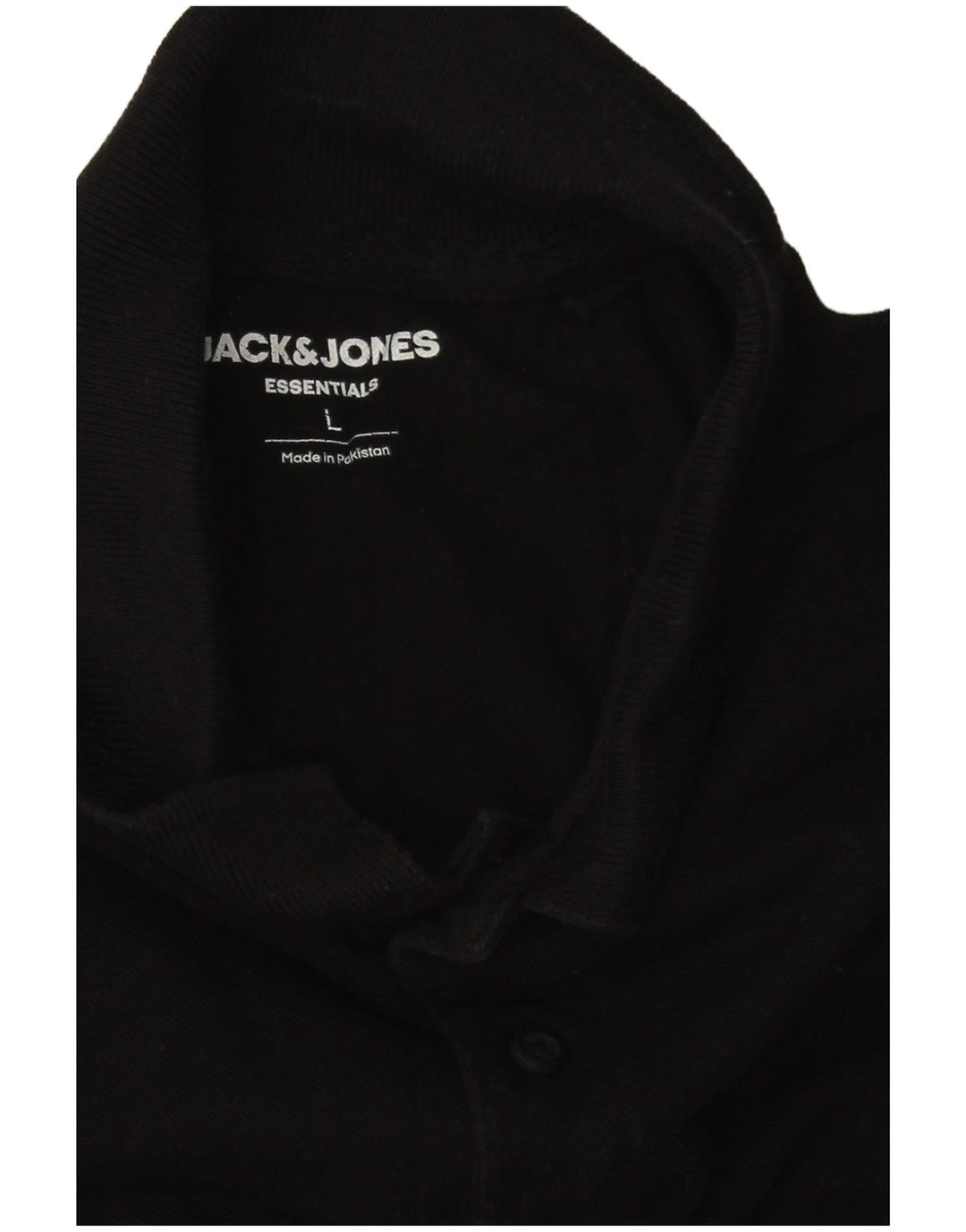 Jack & Jones Herren-Poloshirt, groß, schwarze Baumwolle