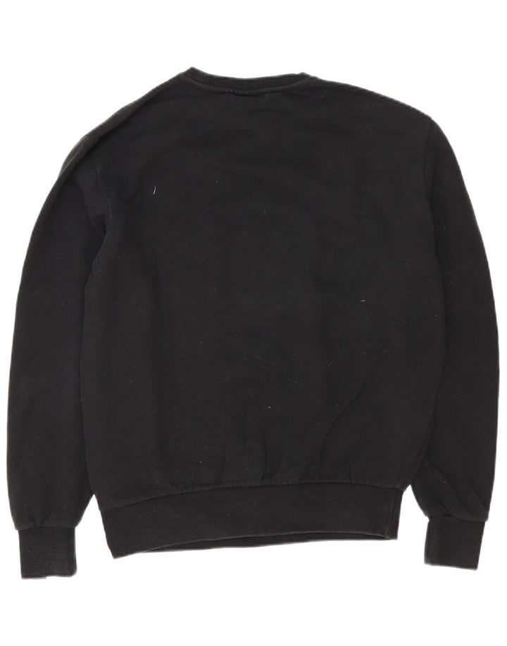 Ellesse Herren-Sweatshirt-Pullover aus mittelschwarzer Baumwolle