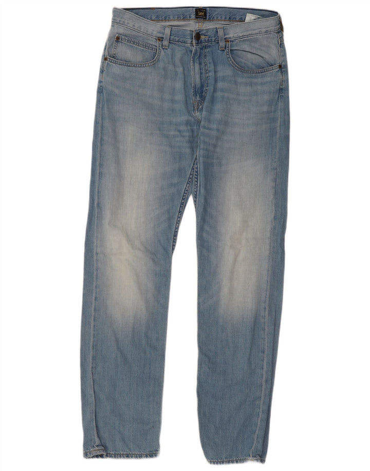 Lee Herren Blake Straight Jeans W34 L34 Blaue Baumwolle