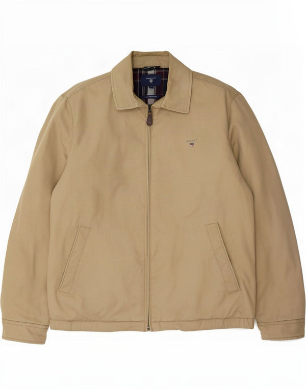 Gant Herren Bomberjacke UK 40 Large Beige Baumwolle