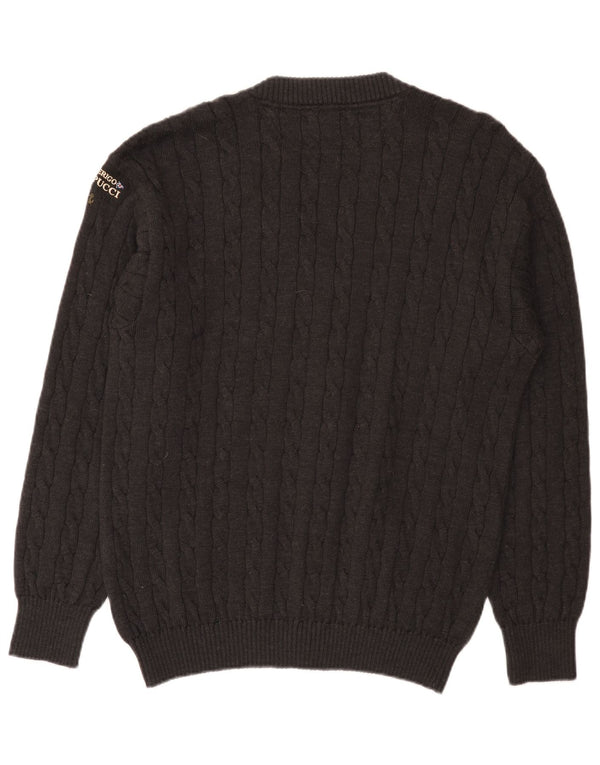 Amerigo Vespucci Herren Strickjacke XL Graue Schurwolle