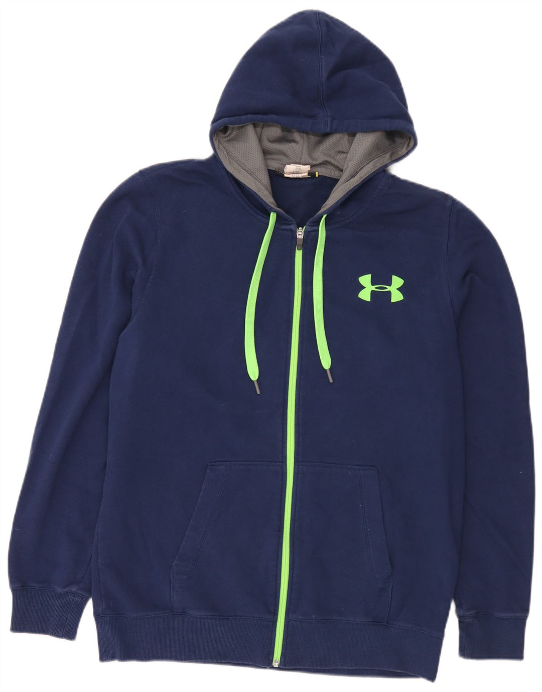 Under Armour Herren-Kapuzenpullover mit Reißverschluss, groß, aus blauer Baumwolle