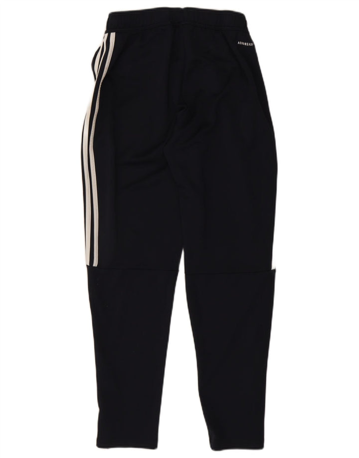 Adidas Herren-Trainingshose, mittelgroß, marineblau, gestreift, Polyester