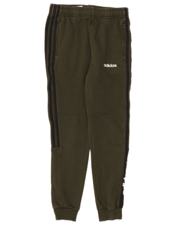 Adidas Jungen-Trainingshose, Jogginghose, 11–12 Jahre, grünes Farbblockdesign